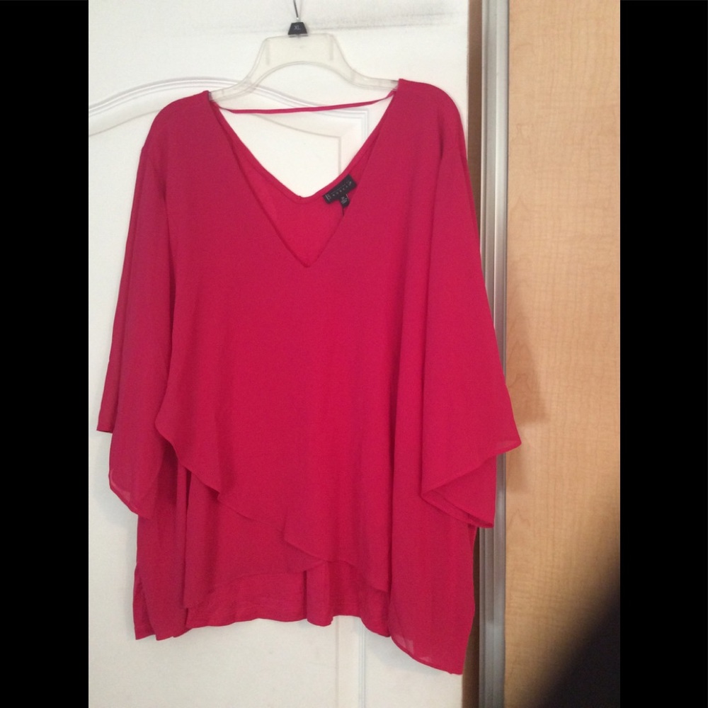 New Fuchsia color layered top
